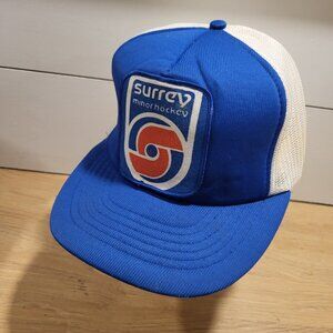 SURREY BC MINOR HOCKEY Hat Snapback Vintage 80s Cap Trucker